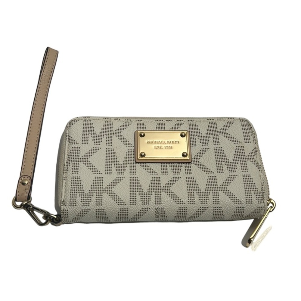 Michael Kors Nude/Tan Wallet MK Logo with Gold nameplate. New. Never used.
